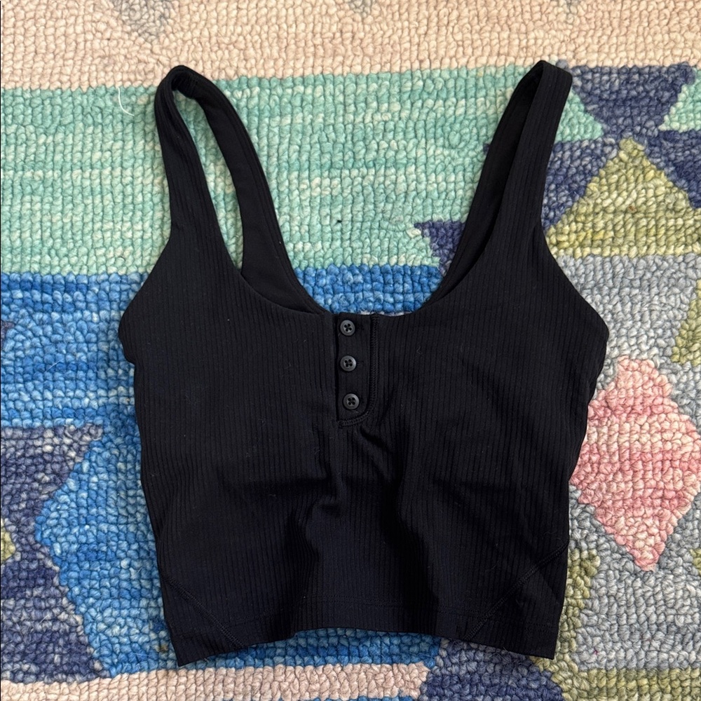 Black Ribbed Lululemon align tank